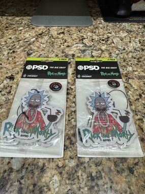PSD Rick and Morty Coconut Scent Air Fresheners - White, Green, Blue